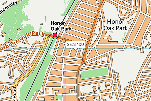 SE23 1DU map - OS VectorMap District (Ordnance Survey)