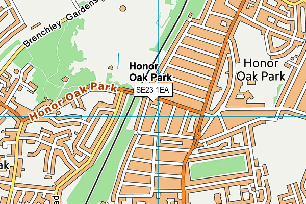 SE23 1EA map - OS VectorMap District (Ordnance Survey)