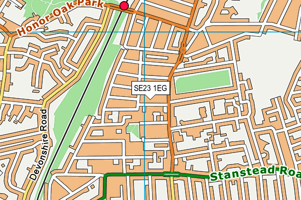 SE23 1EG map - OS VectorMap District (Ordnance Survey)