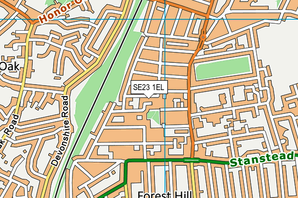 SE23 1EL map - OS VectorMap District (Ordnance Survey)