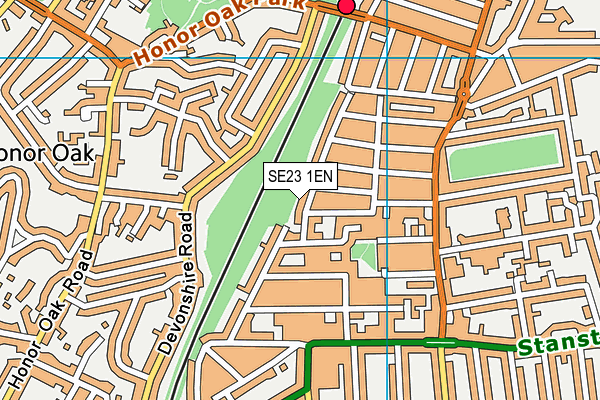 SE23 1EN map - OS VectorMap District (Ordnance Survey)