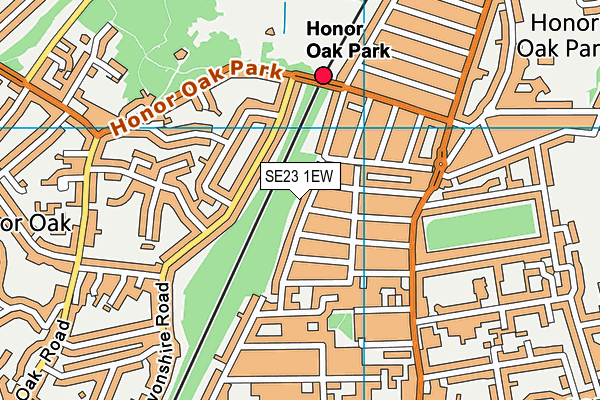 SE23 1EW map - OS VectorMap District (Ordnance Survey)