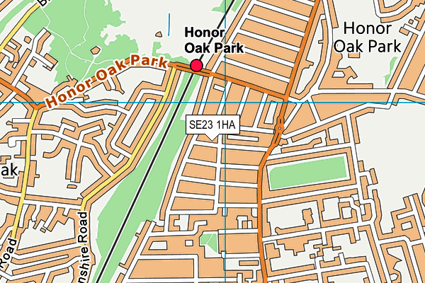 SE23 1HA map - OS VectorMap District (Ordnance Survey)