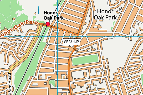 SE23 1JP map - OS VectorMap District (Ordnance Survey)
