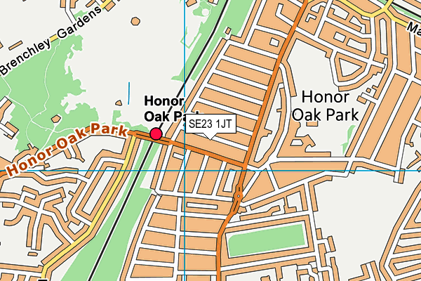 SE23 1JT map - OS VectorMap District (Ordnance Survey)