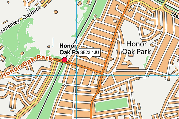 SE23 1JU map - OS VectorMap District (Ordnance Survey)