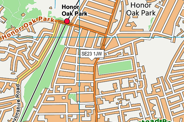SE23 1JW map - OS VectorMap District (Ordnance Survey)
