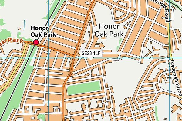 SE23 1LF map - OS VectorMap District (Ordnance Survey)