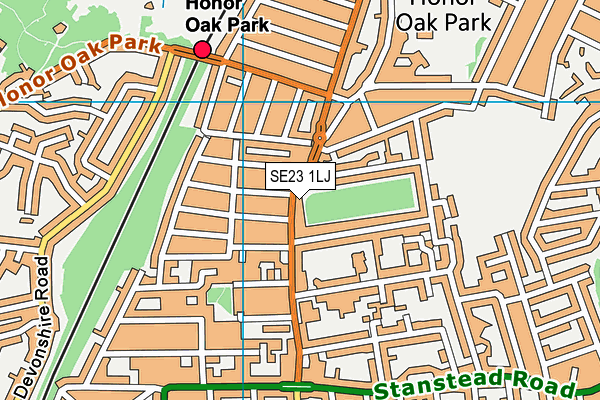 SE23 1LJ map - OS VectorMap District (Ordnance Survey)