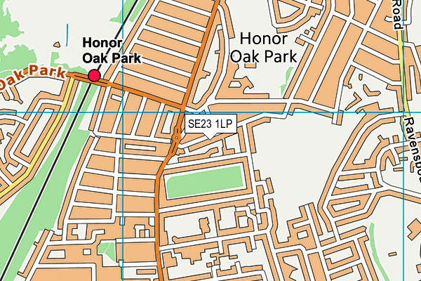 SE23 1LP map - OS VectorMap District (Ordnance Survey)