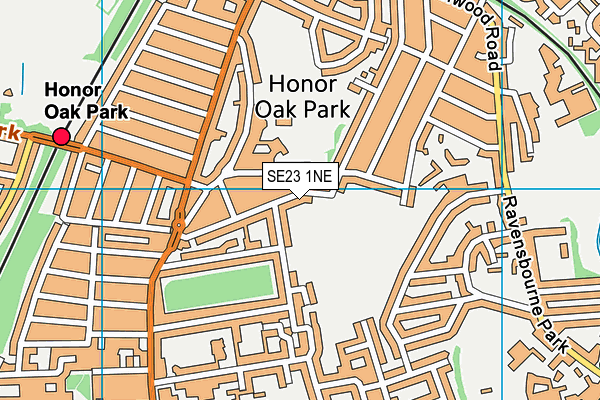SE23 1NE map - OS VectorMap District (Ordnance Survey)