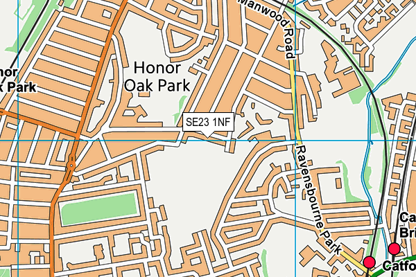 SE23 1NF map - OS VectorMap District (Ordnance Survey)