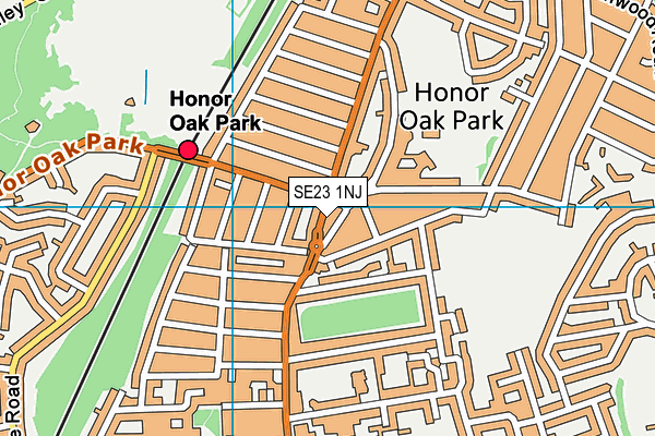 SE23 1NJ map - OS VectorMap District (Ordnance Survey)