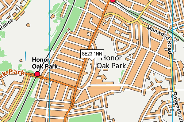 SE23 1NN map - OS VectorMap District (Ordnance Survey)