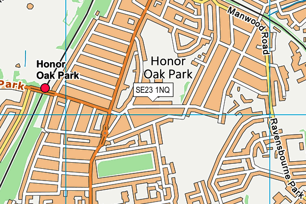 SE23 1NQ map - OS VectorMap District (Ordnance Survey)