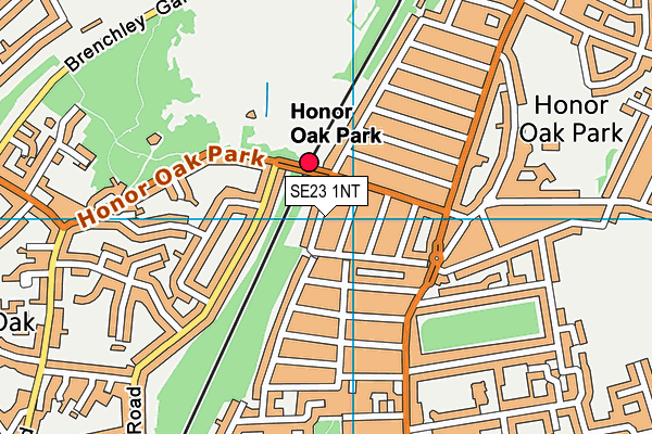 SE23 1NT map - OS VectorMap District (Ordnance Survey)