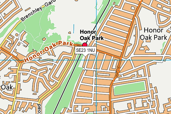 SE23 1NU map - OS VectorMap District (Ordnance Survey)