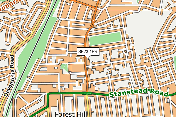 SE23 1PR map - OS VectorMap District (Ordnance Survey)