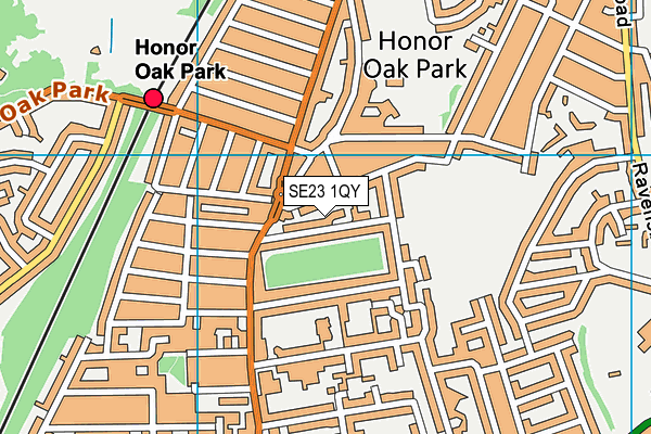 SE23 1QY map - OS VectorMap District (Ordnance Survey)