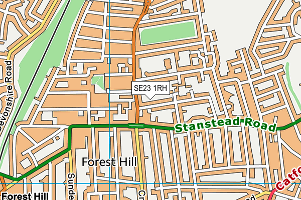 SE23 1RH map - OS VectorMap District (Ordnance Survey)