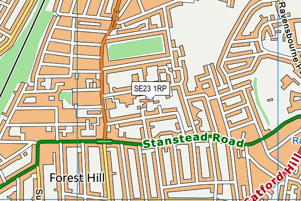 SE23 1RP map - OS VectorMap District (Ordnance Survey)