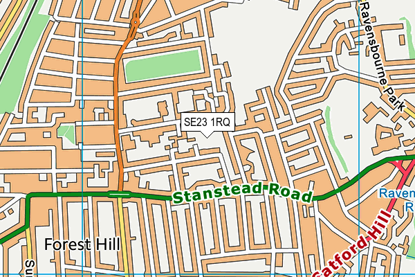 SE23 1RQ map - OS VectorMap District (Ordnance Survey)