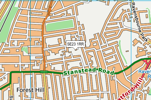 SE23 1RR map - OS VectorMap District (Ordnance Survey)