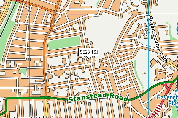 SE23 1SJ map - OS VectorMap District (Ordnance Survey)
