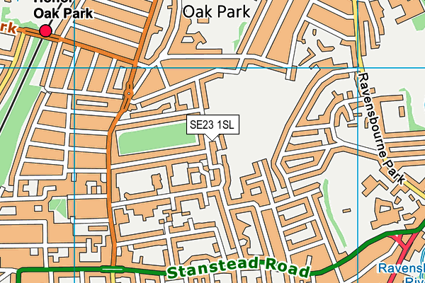 SE23 1SL map - OS VectorMap District (Ordnance Survey)