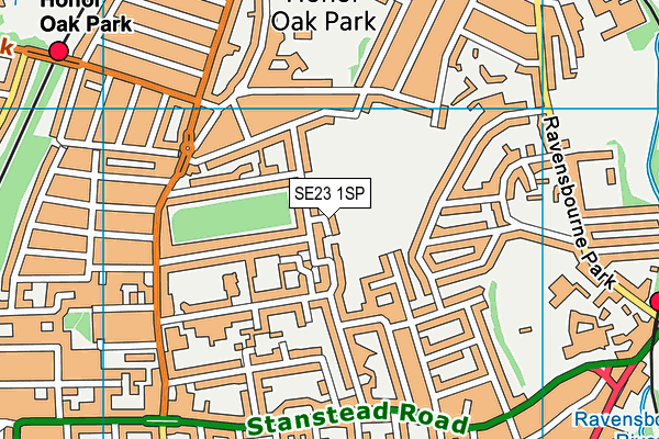 SE23 1SP map - OS VectorMap District (Ordnance Survey)