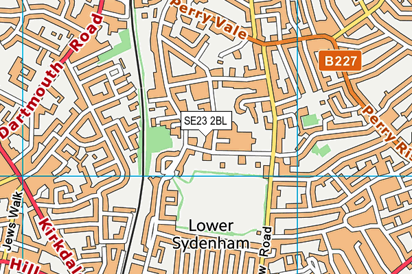 SE23 2BL map - OS VectorMap District (Ordnance Survey)