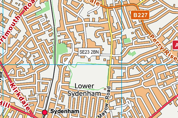 SE23 2BN map - OS VectorMap District (Ordnance Survey)