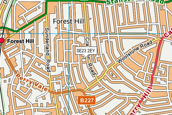 SE23 2EY map - OS VectorMap District (Ordnance Survey)
