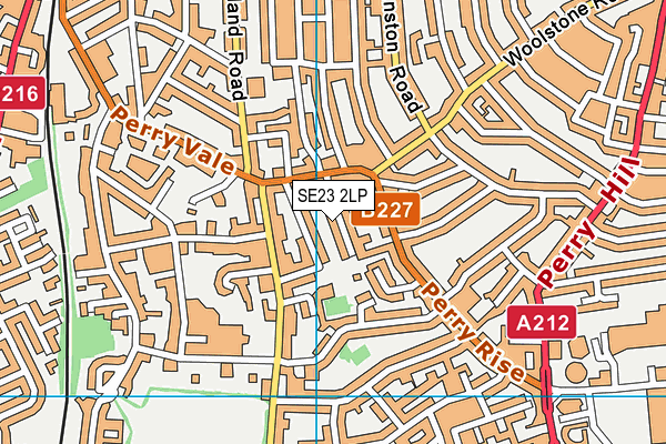 SE23 2LP map - OS VectorMap District (Ordnance Survey)