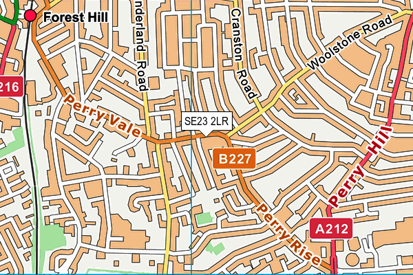 SE23 2LR map - OS VectorMap District (Ordnance Survey)
