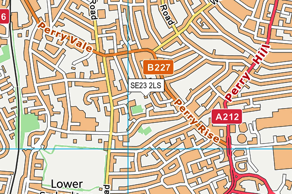 SE23 2LS map - OS VectorMap District (Ordnance Survey)