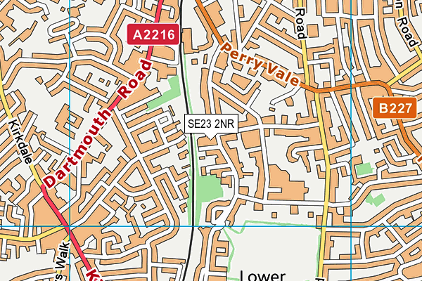 SE23 2NR map - OS VectorMap District (Ordnance Survey)