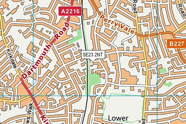 SE23 2NT map - OS VectorMap District (Ordnance Survey)