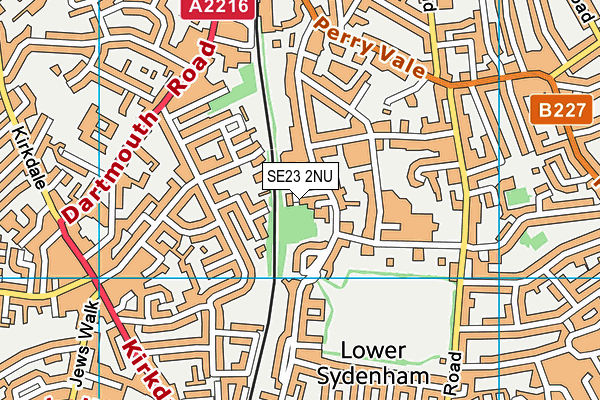 SE23 2NU map - OS VectorMap District (Ordnance Survey)