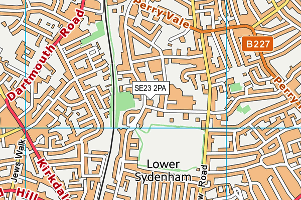 SE23 2PA map - OS VectorMap District (Ordnance Survey)