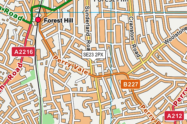 Perrymount Primary School map (SE23 2PX) - OS VectorMap District (Ordnance Survey)