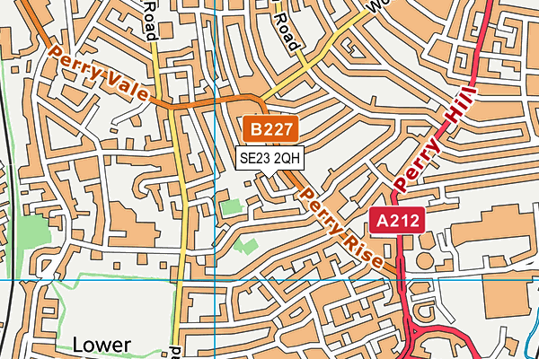 SE23 2QH map - OS VectorMap District (Ordnance Survey)