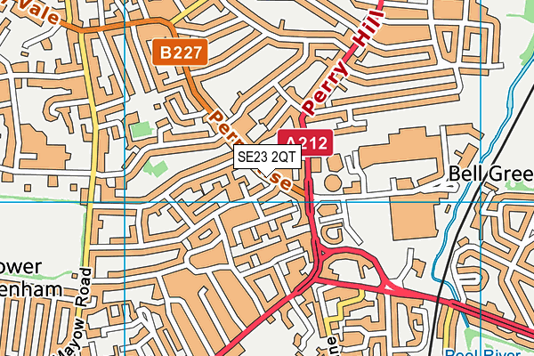 SE23 2QT map - OS VectorMap District (Ordnance Survey)