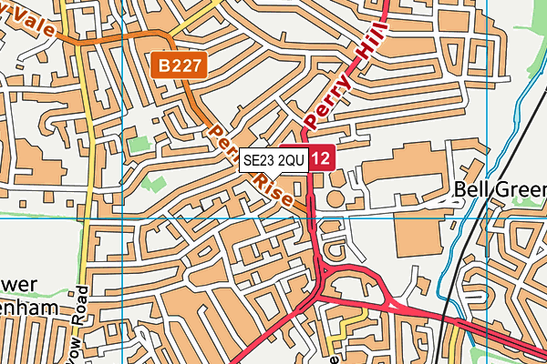 SE23 2QU map - OS VectorMap District (Ordnance Survey)