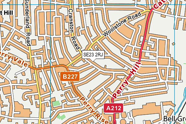 SE23 2RJ map - OS VectorMap District (Ordnance Survey)