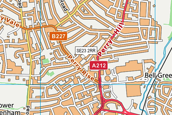 SE23 2RR map - OS VectorMap District (Ordnance Survey)