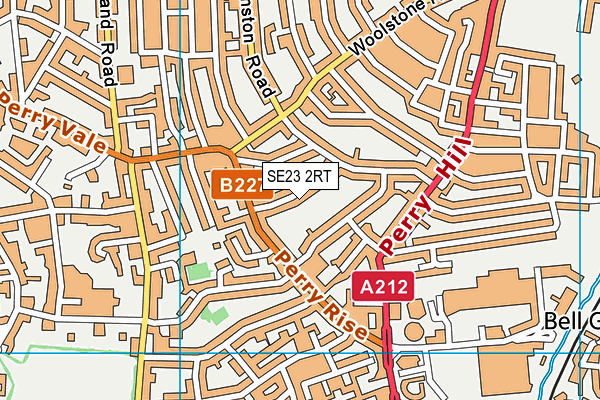 SE23 2RT map - OS VectorMap District (Ordnance Survey)