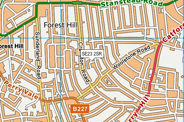 SE23 2SR map - OS VectorMap District (Ordnance Survey)