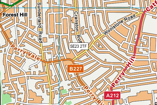 SE23 2TF map - OS VectorMap District (Ordnance Survey)