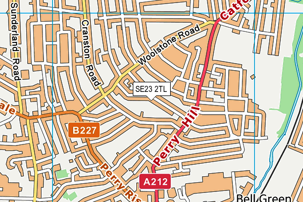 SE23 2TL map - OS VectorMap District (Ordnance Survey)